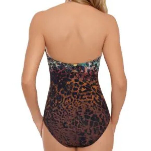 NWT Amoressa by Miraclesuit Bengal Dream Halter One-Piece Swimsuit 8 - Picture 2 of 6